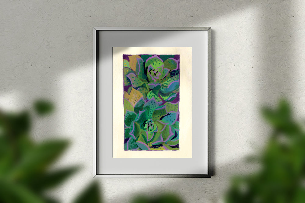 Pinwheel Succulents, an Original Art Print