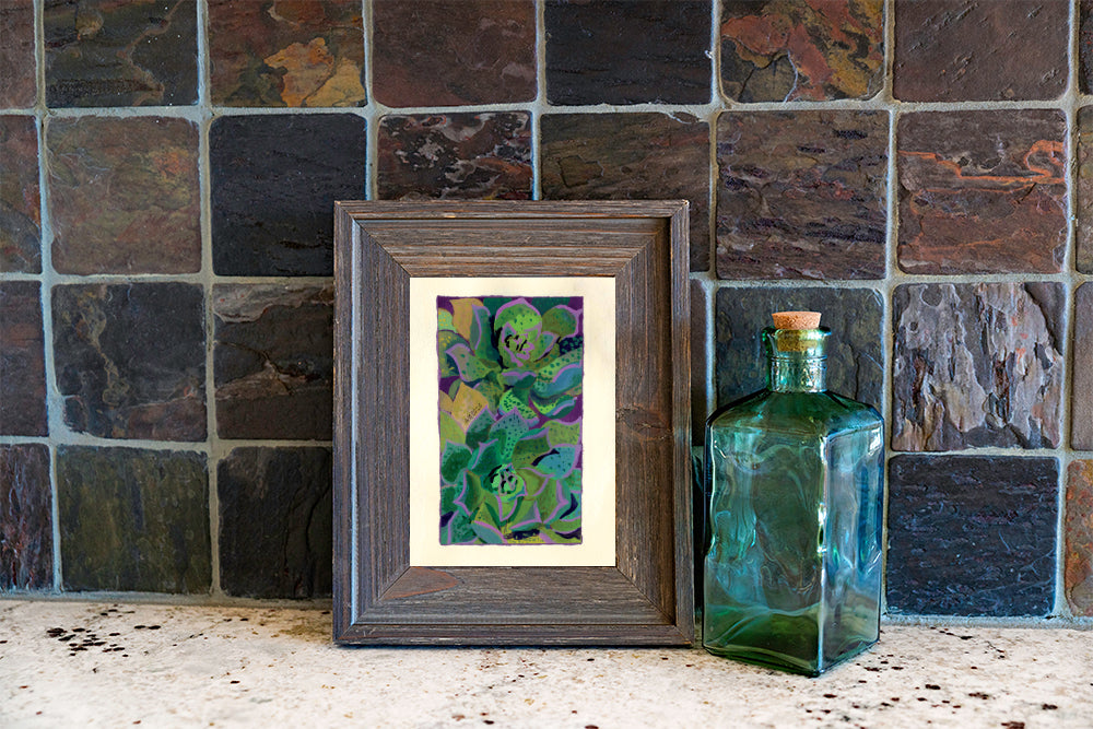 Pinwheel Succulents, an Original Art Print