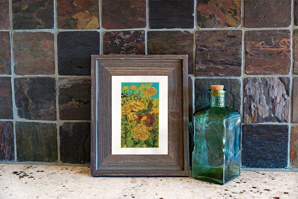 Yellow Roses, an Original Art Print